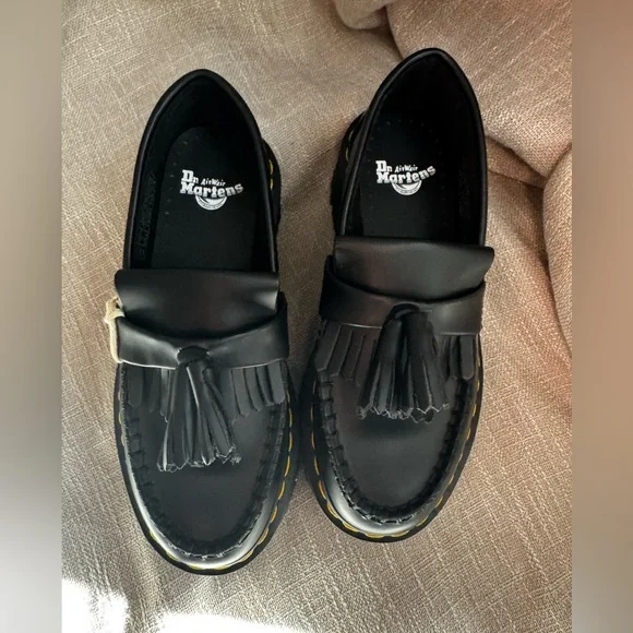 Dr. Martens Black Tassel Adrian Platform Loafers - Picture 5 of 10